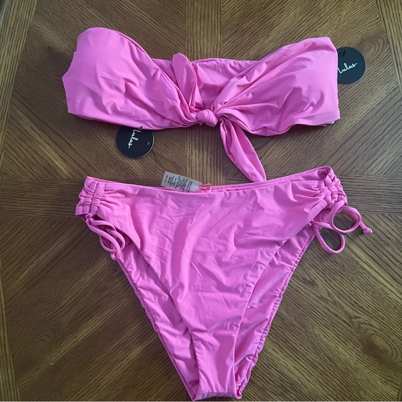 NWT Lulu’s Time To Tan Hot Pink Bikini Set - Picture 6 of 11
